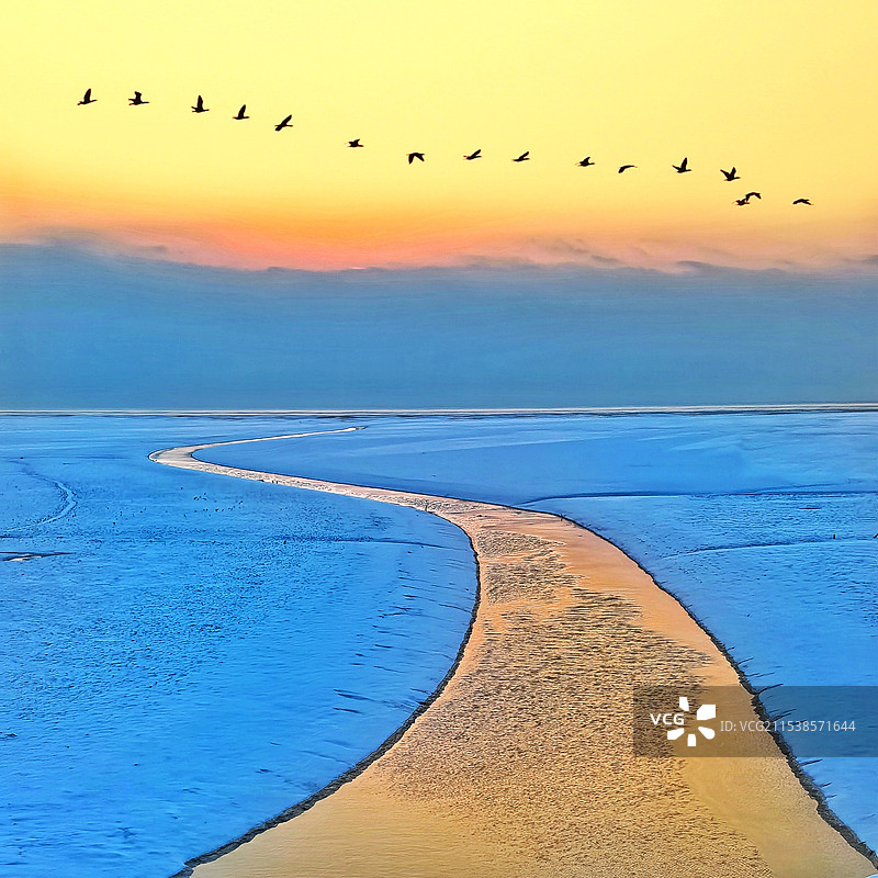 东营市黄河入口图片素材