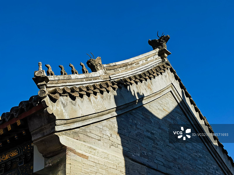 屋檐摄于北京白云观图片素材