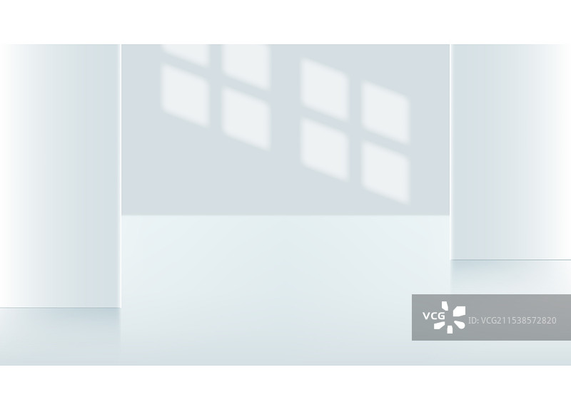 逼真的白色室内房间背景 3D 白色图片素材