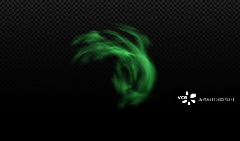 绿色烟雾，难闻的气味，真实的雾霾图片素材