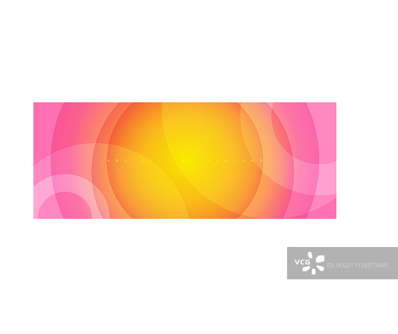 黄色和粉色渐变背景与圆圈图片素材