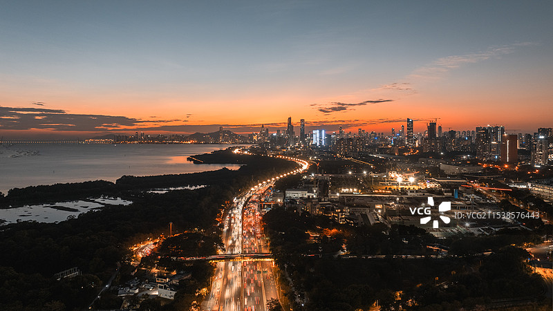 深圳南山日落图片素材