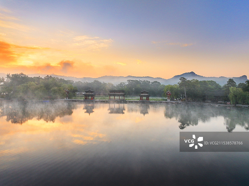 水心榭晨曦图片素材