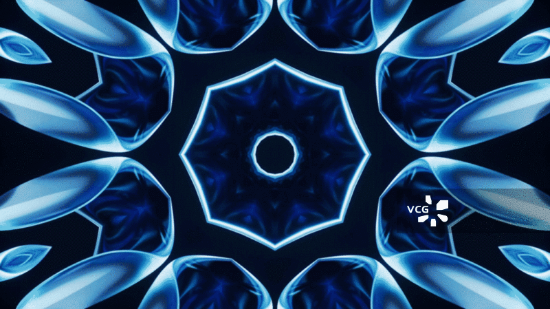 抽象霓虹灯光万花筒背景三维渲染图片素材