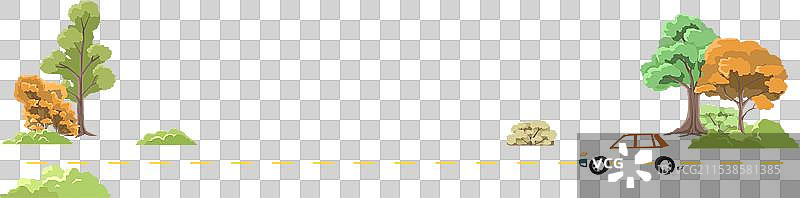 轿车行驶旅行的横幅图片素材