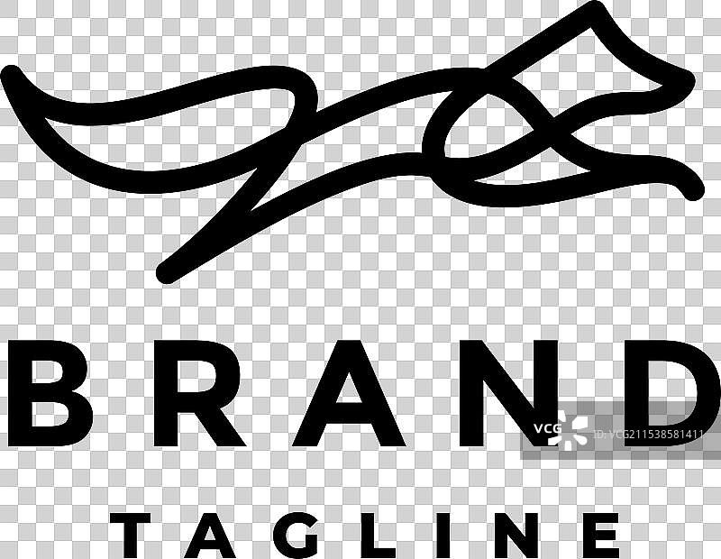 简单的狗跳跃标志设计图片素材