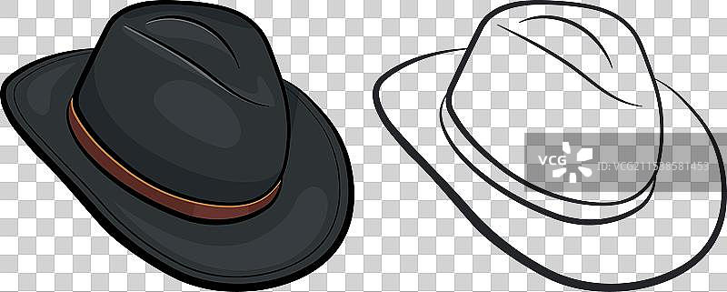 白色背景上的帽子图片素材