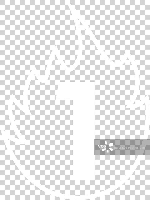 数字1火焰几何符号简单标志图片素材