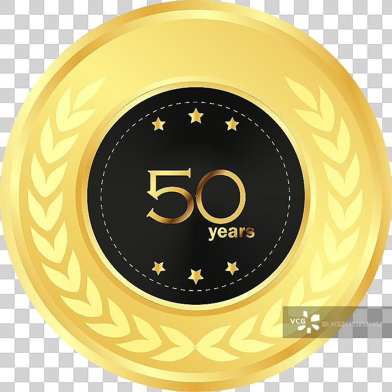 金色和黑色的50周年纪念图片素材