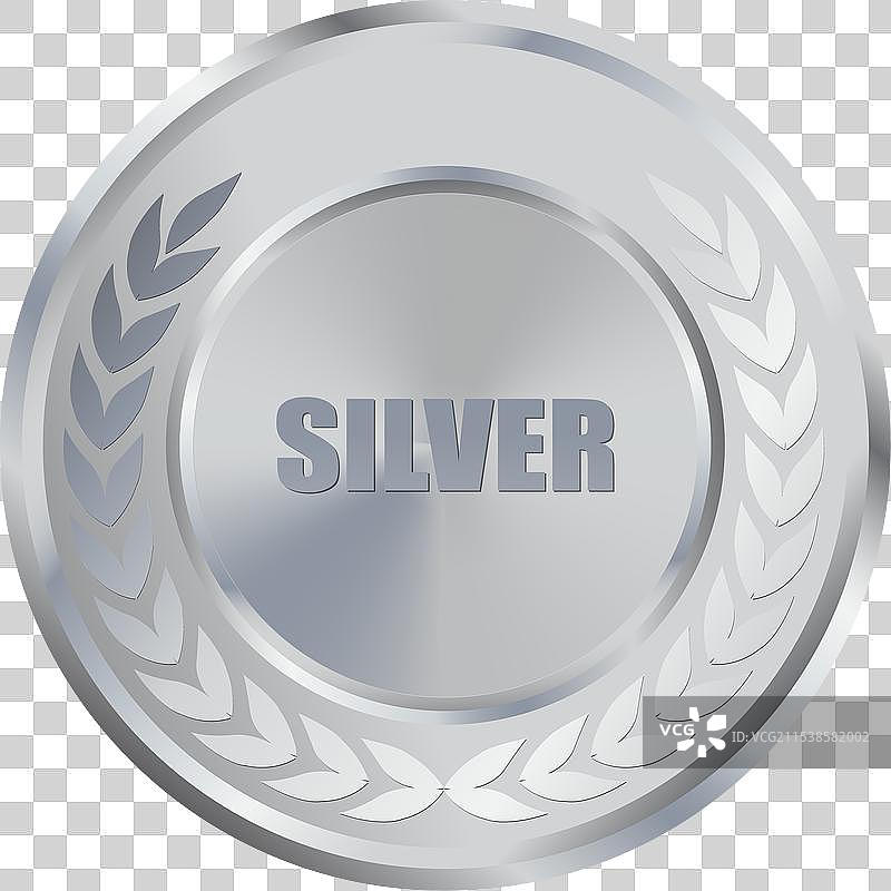 逼真的银牌 银奖 奖品 银色图片素材