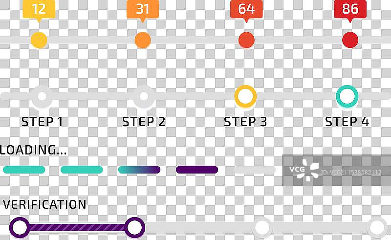 进度条信息图设计图表数字图片素材