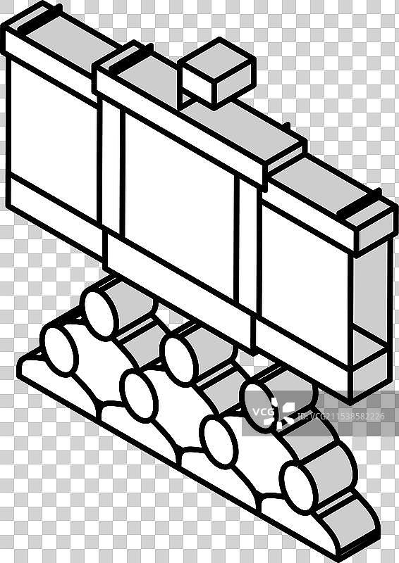 政府建筑等距图标图片素材