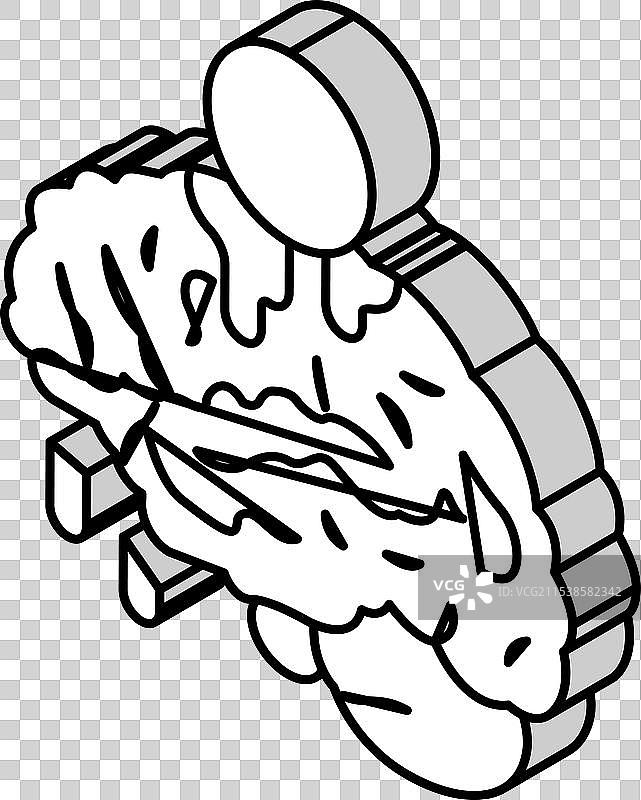 脑出血停止等距图标图片素材