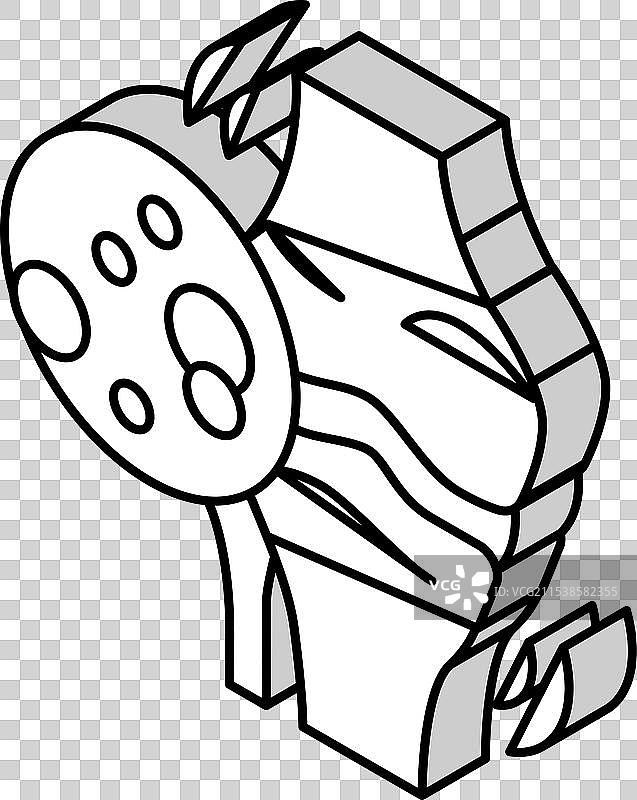 青少年特发性关节炎等距图标图片素材