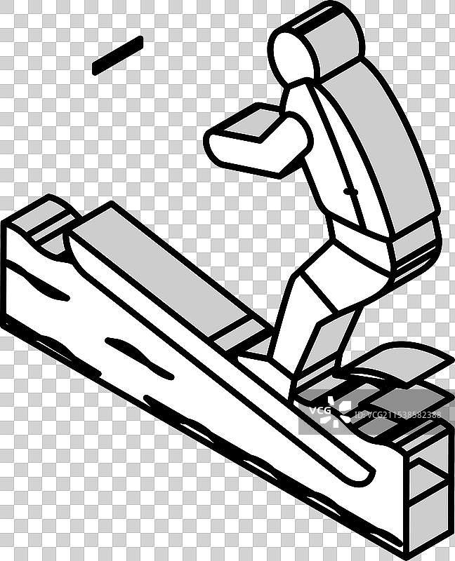 水上滑水等距图标图片素材