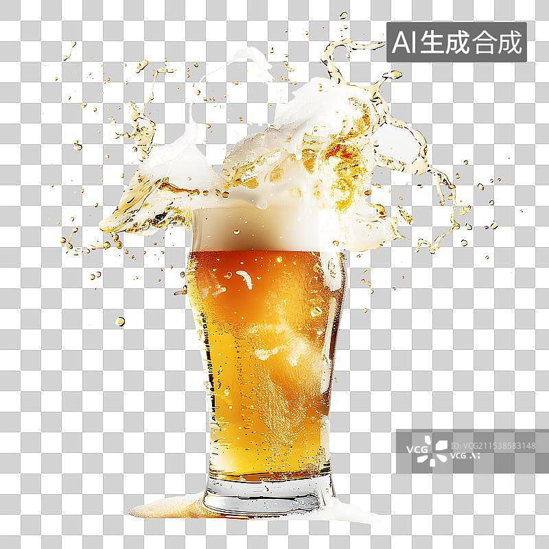 【AI数字艺术】精酿啤酒 夏日冰镇饮料图片素材