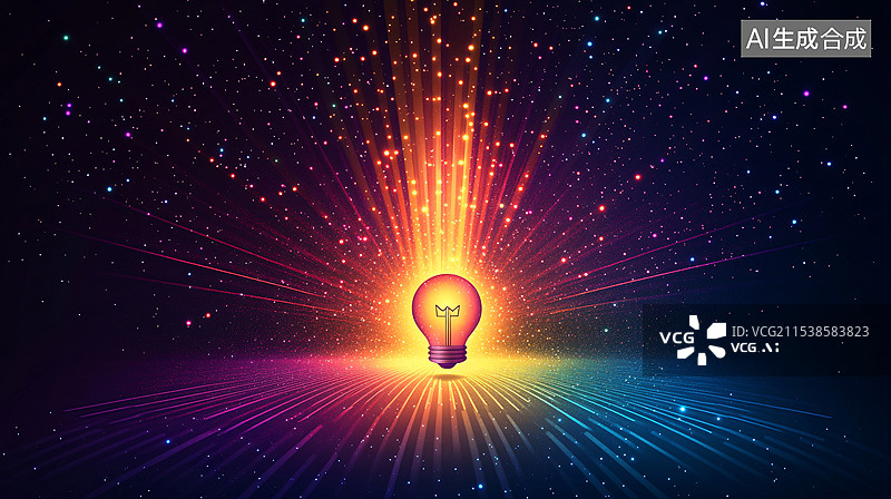 【AI数字艺术】科技前沿，创新思维，未来趋势，智能科技，革新设计，光芒四射，先进理念，创意无限，超前意识，创意科技图片素材
