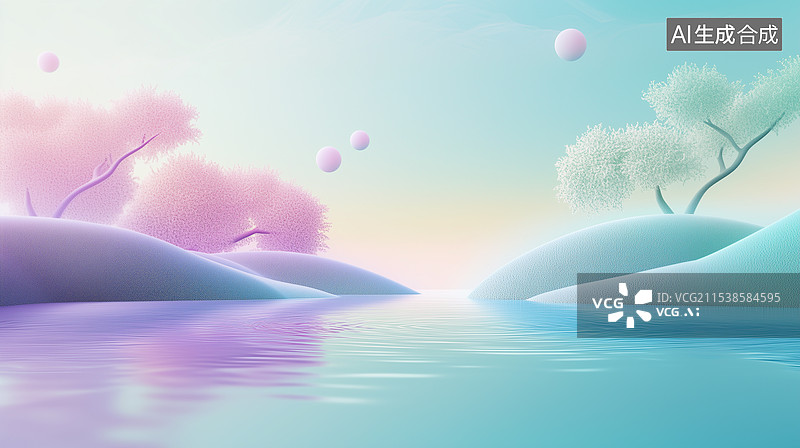 【AI数字艺术】超现实主义极简室外场景图片素材