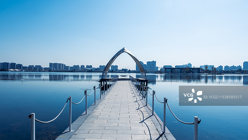 嘉兴银杏天鹅湖图片素材