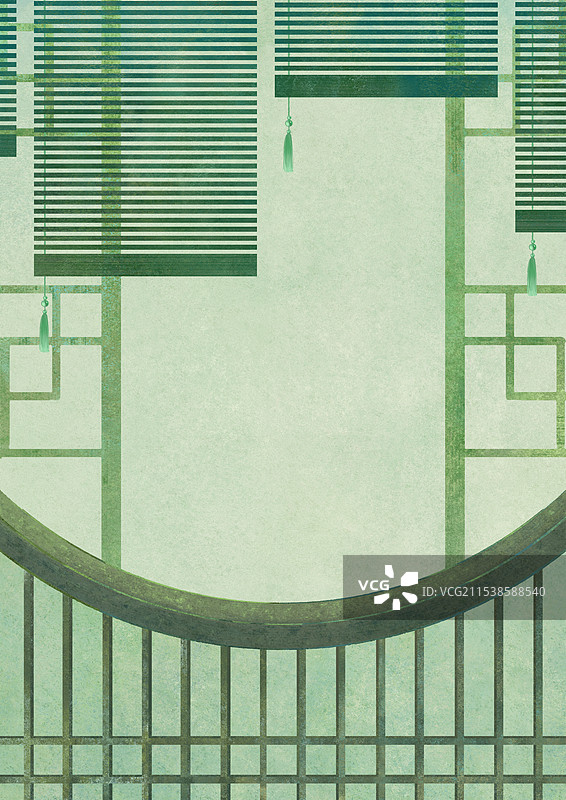 隔断圆形屏风门框窗户门帘卷帘窗帘对称窗框图片素材