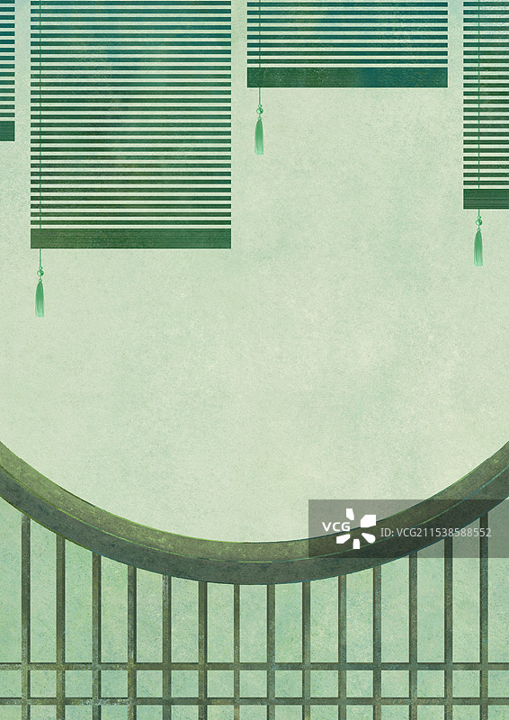 隔断圆形屏风门框木制窗帘升降竹帘卷帘门帘图片素材