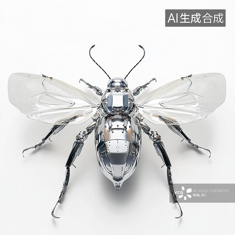 【AI数字艺术】伪装成昆虫的机械无人机图片素材