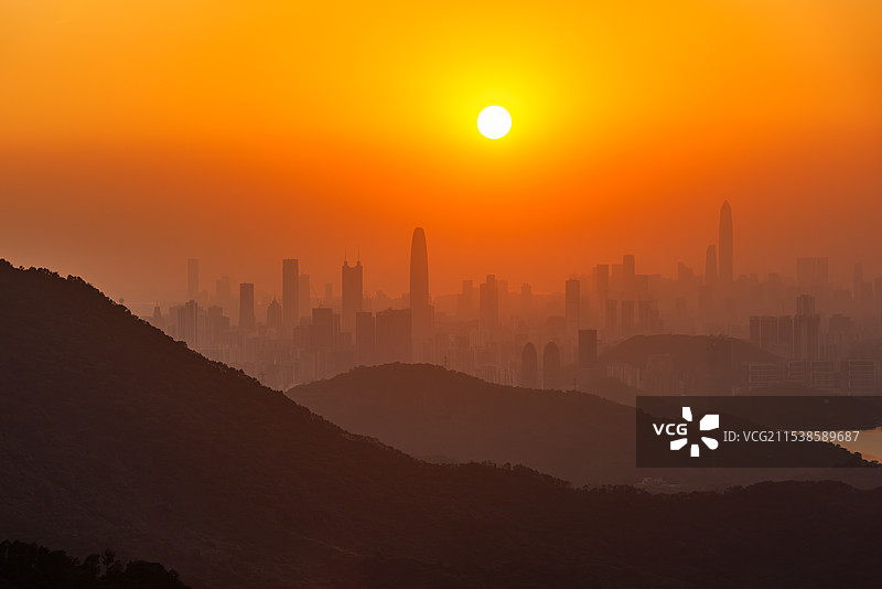 深圳 深圳天际线 深圳市区 深圳CBD图片素材