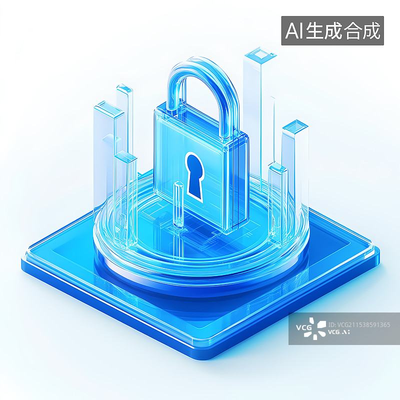 【AI数字艺术】密码锁科技图标图片素材
