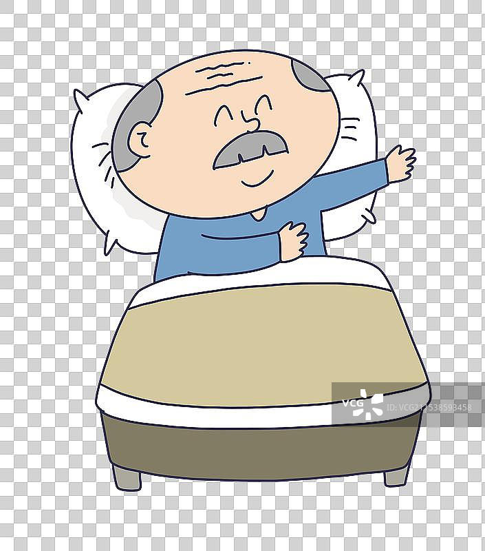 卧床的老年人图片素材