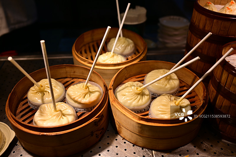 上海豫园的汤包-Stuffed Bun in Yu Garden, Shanghai图片素材