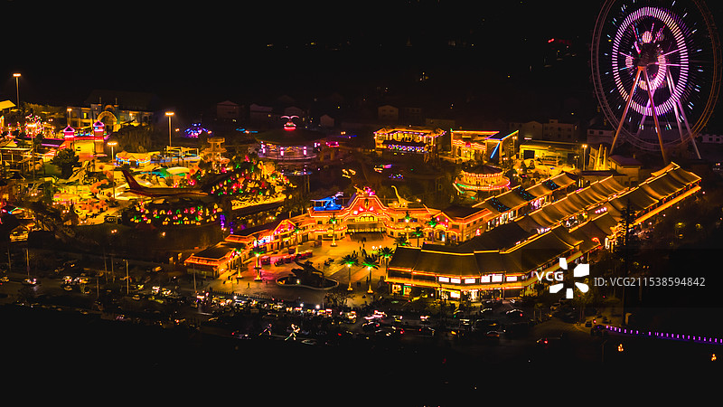 航拍怀府恐龙园元旦开业前夕图片素材