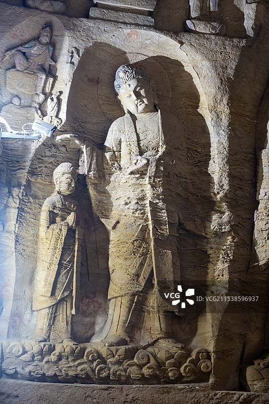 陕西延安黄陵万安禅院石窟图片素材