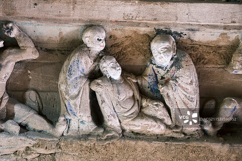 陕西延安黄陵万安禅院石窟图片素材