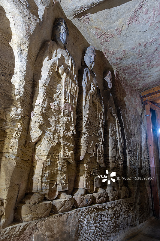 陕西延安黄陵万安禅院石窟图片素材