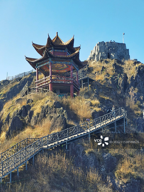 金子山峰顶图片素材