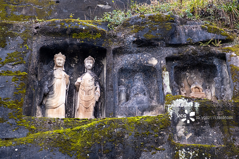 四川巴中南龛石窟图片素材
