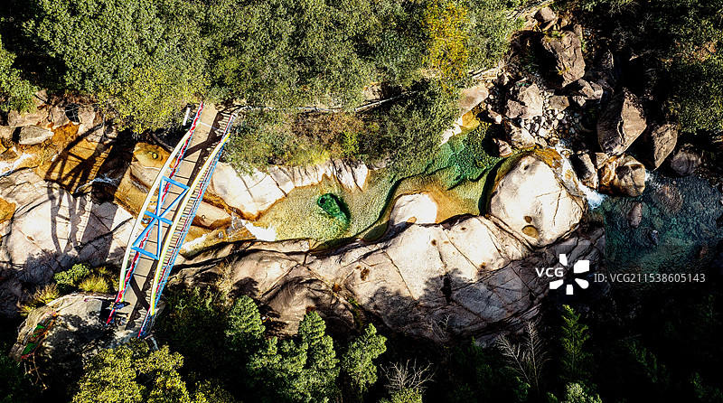 黄山“情人谷”情人桥图片素材
