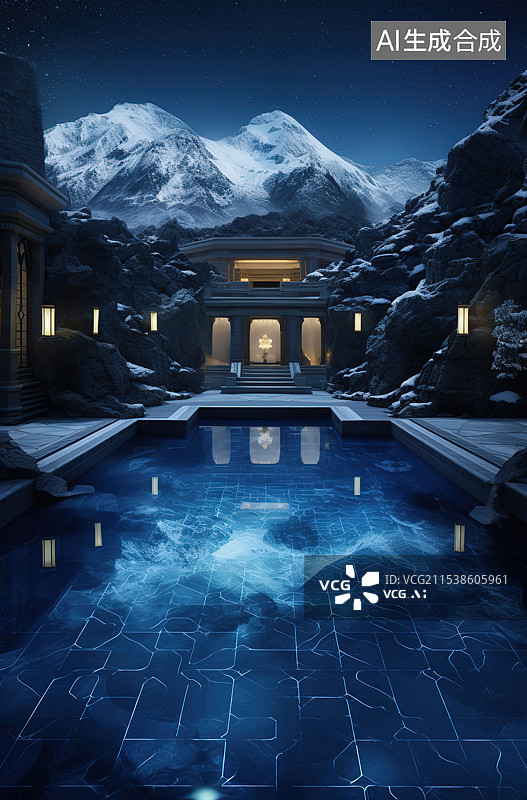 【AI数字艺术】建筑空间图片素材