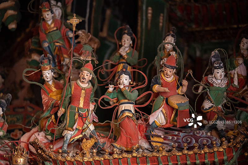 长治 观音堂 悬塑 彩塑图片素材