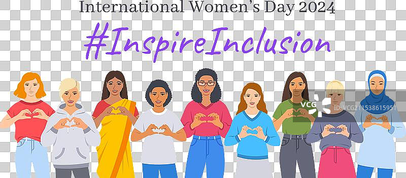 激励包容的姿态国际妇女节图片素材