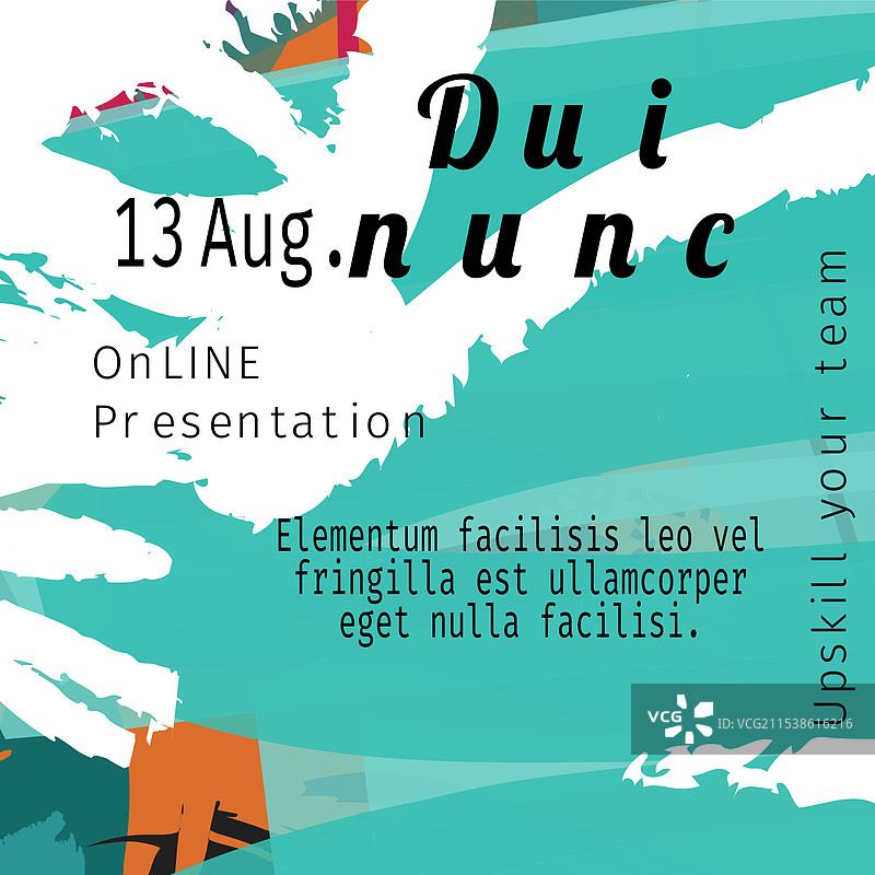 社交媒体帖子模板，抽象手绘风格图片素材