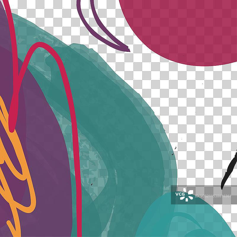 社交媒体帖子模板抽象手绘设计图片素材