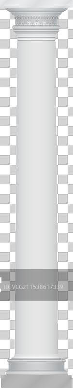 3D白色复古古代皇家柱子图片素材