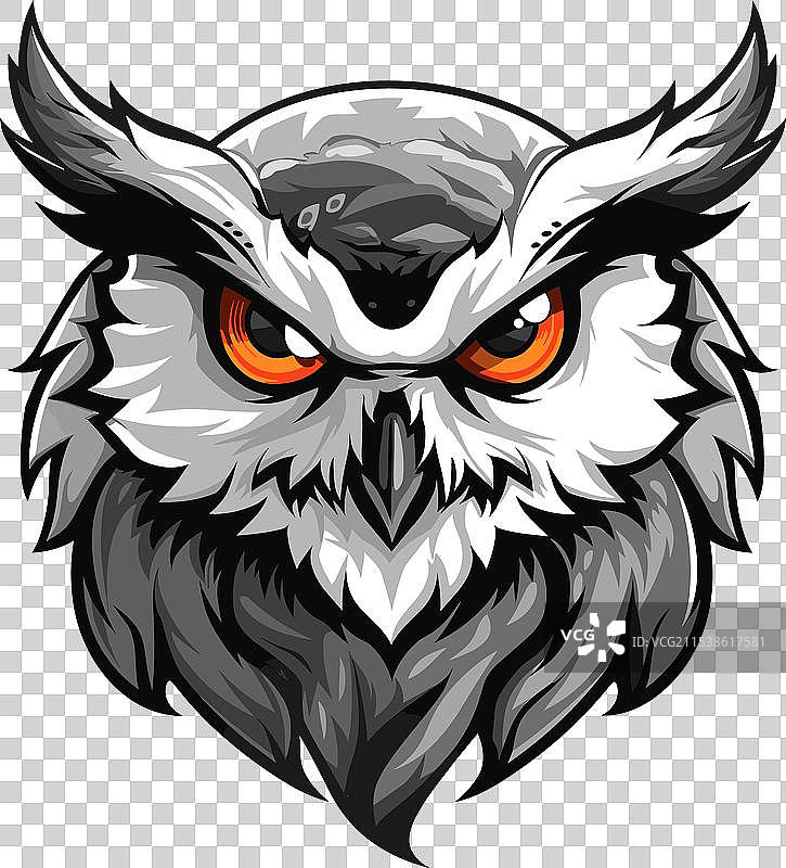 猫头鹰电子竞技标志图标贴纸logo图片素材