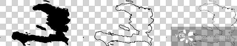 海地国家地图轮廓和外形图片素材