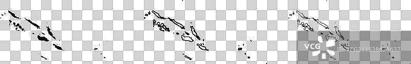 所罗门群岛国家地图轮廓图图片素材