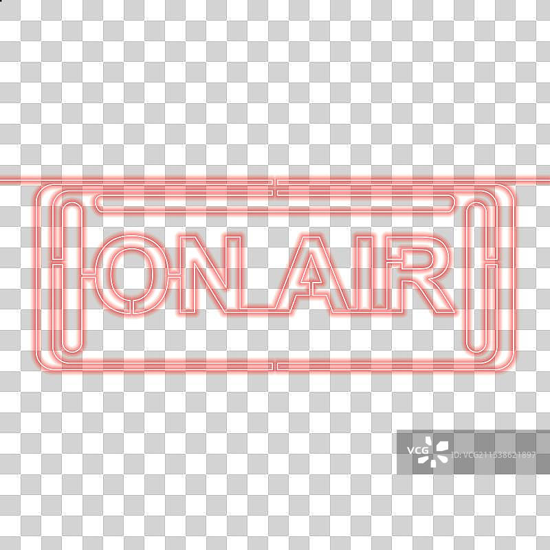 连续线条绘制的空气图标霓虹概念图片素材