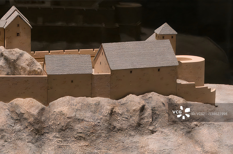 欧洲古代建筑，模型，卢森堡，勃兰登城堡图片素材