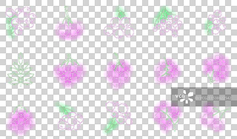 罗恩公园图标集霓虹灯风格图片素材