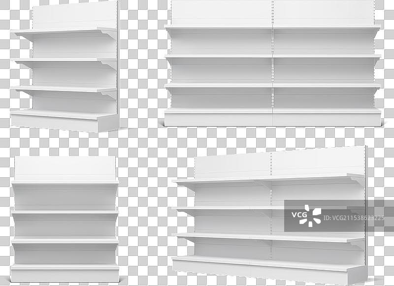 白色零售店产品超市货架图片素材